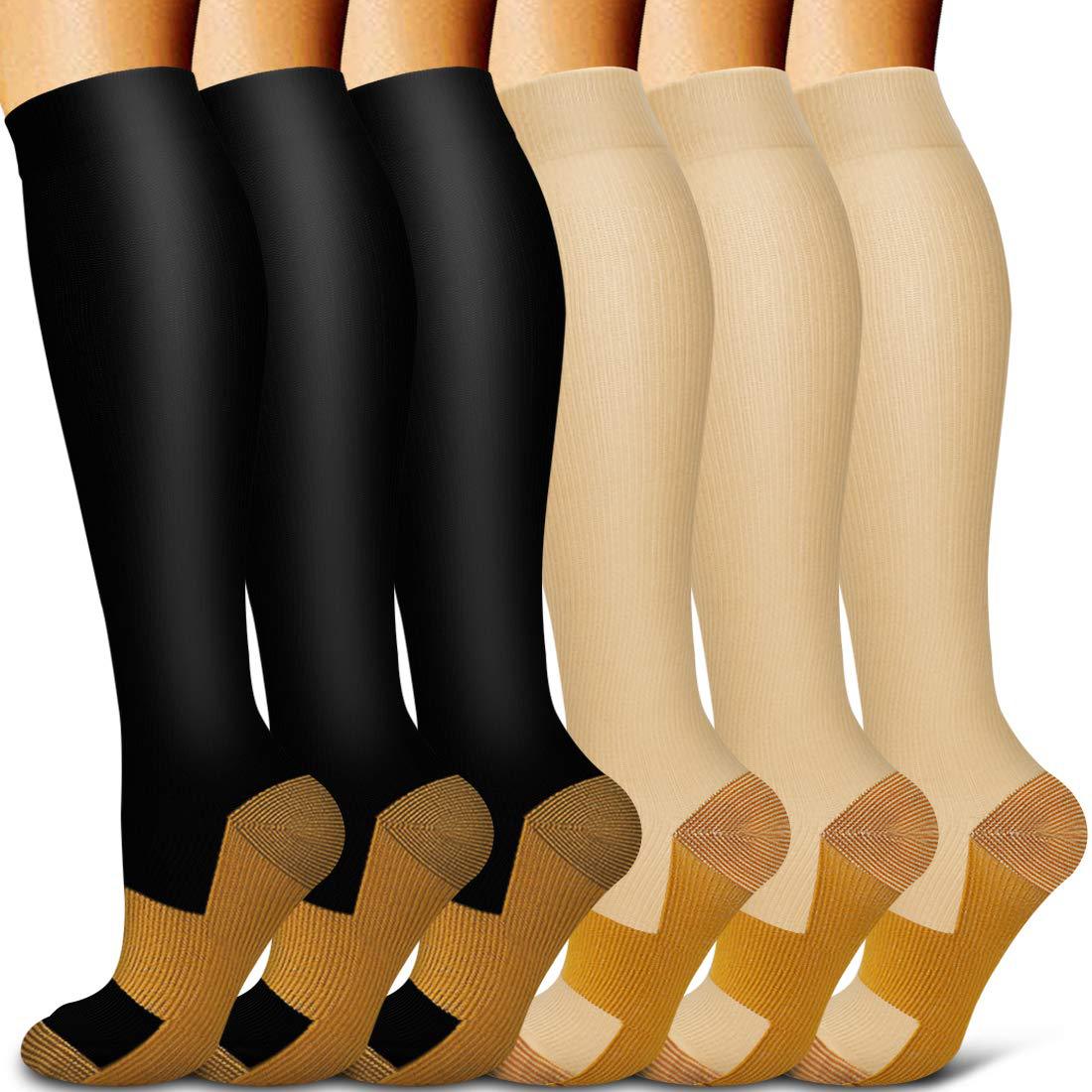 Copper Compression Socks (10 Pairs) for Women & Men-Workout And Recovery