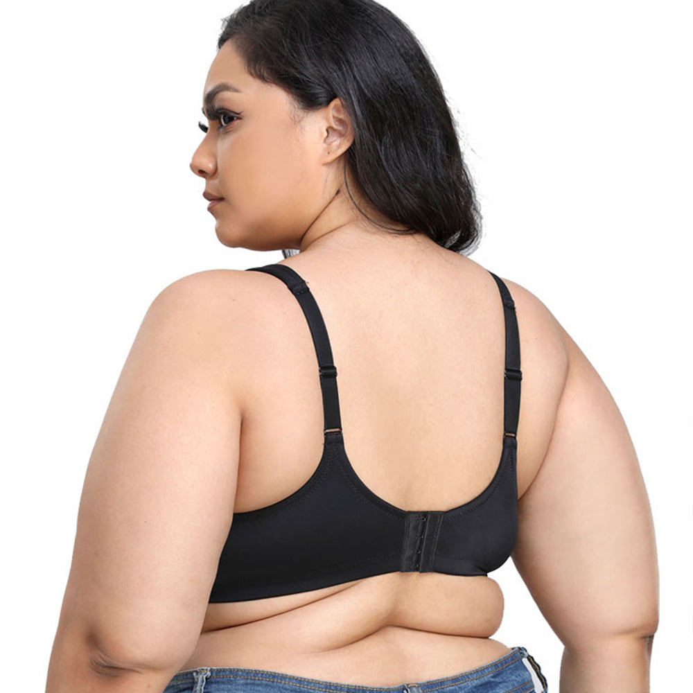 Shop Plus Size Side Smoothing T-shirt Bra in Black