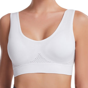 Mesh Breathable Sport Bra For 32A to 52DD