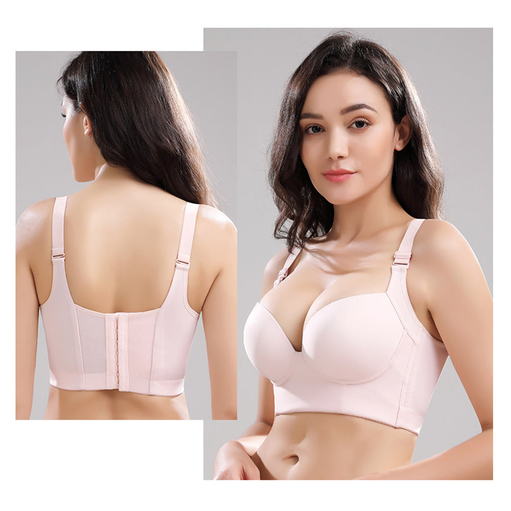 Wireless Push Up Bras for Women Plus Size Comfort Fashion Deep Cup