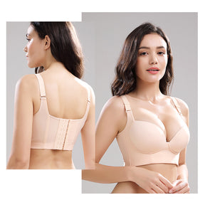 AWONS Fashion Deep Cup Bra Hides Back Fat Full Back Coverage Bra with  Shapewear Plus Size Push Up Bra,Smoothing T-Shirt Bra(Nude 34A) :  : Clothing, Shoes & Accessories