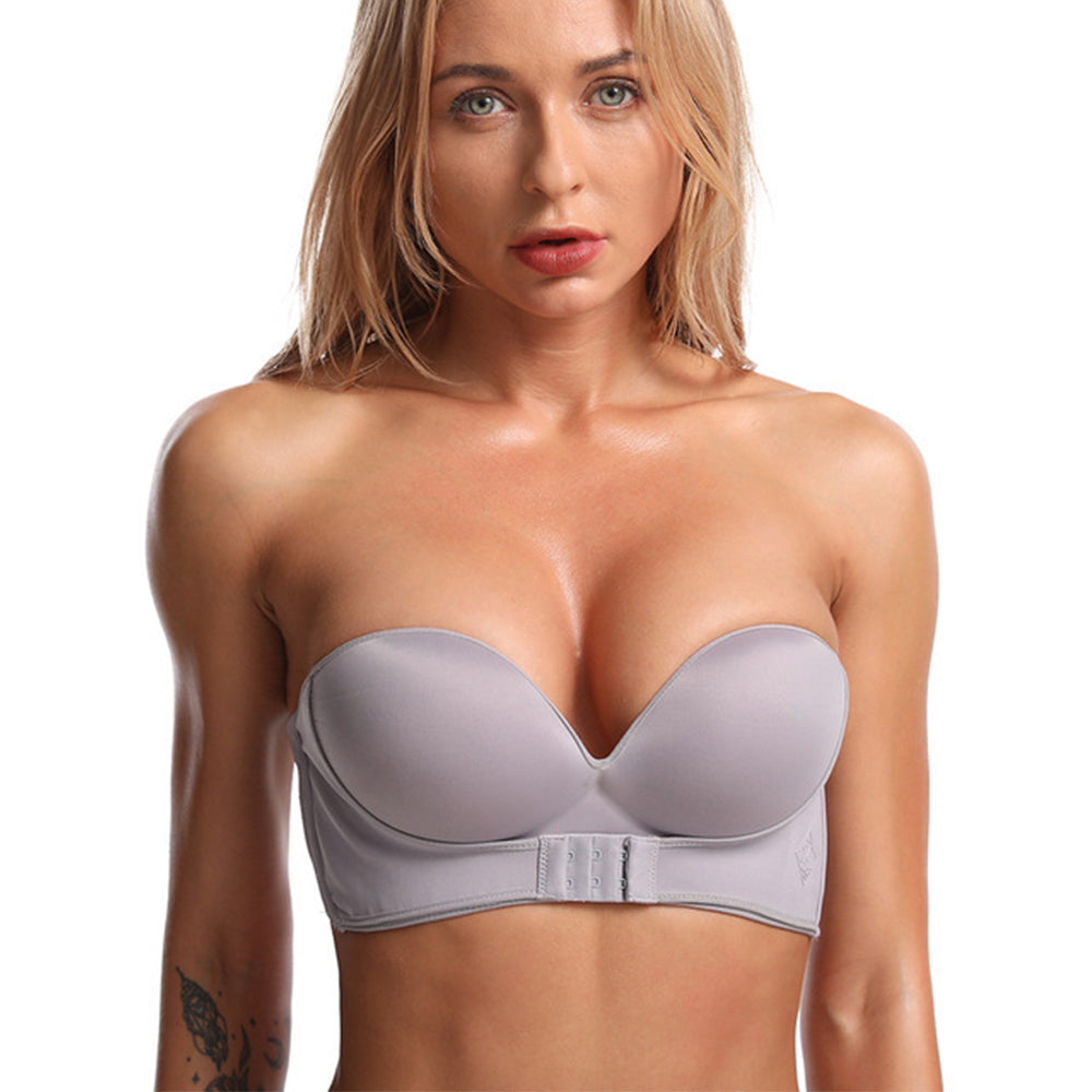 Buy TITU Stress Bra for Large Bust - Plus Size Stress Backless Bra Push Up  Invisible Bras for Women G Cup Beige Online at desertcartKUWAIT