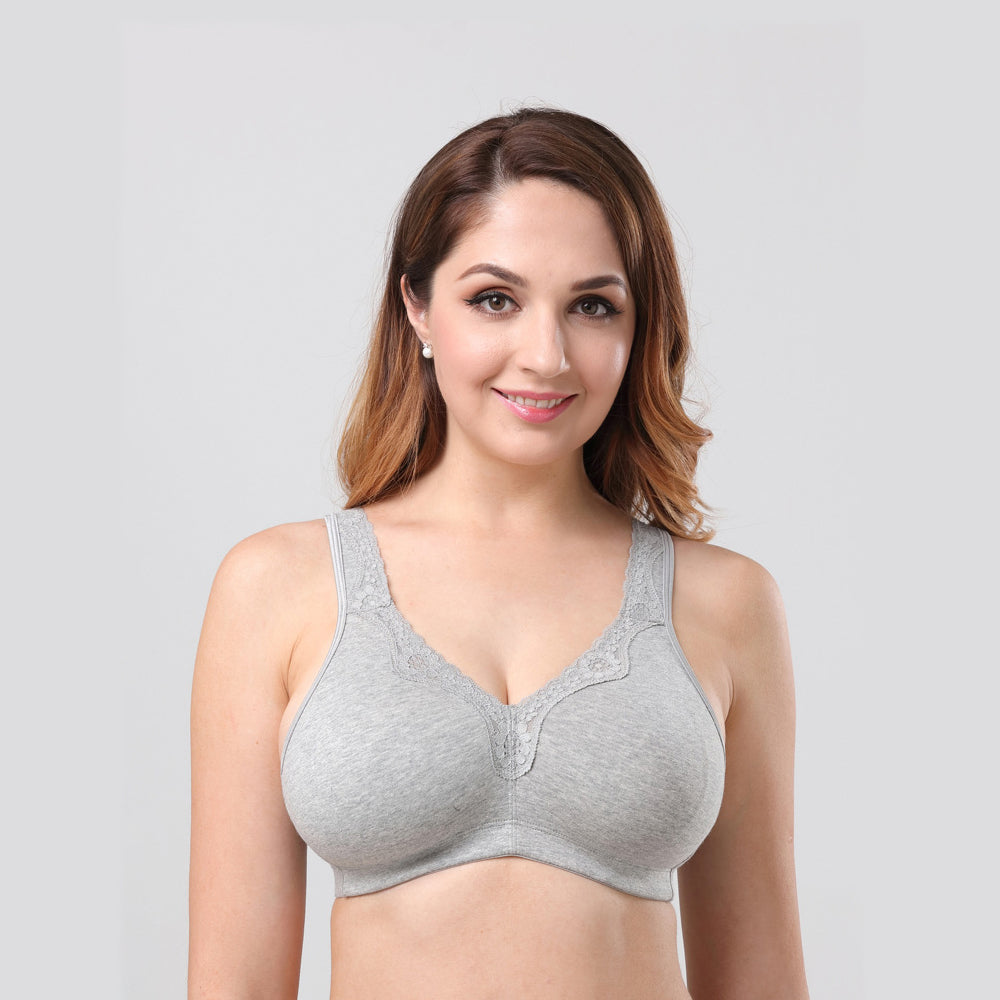 Full Cup Lace Plus Size Bra For 36B to 50DDD