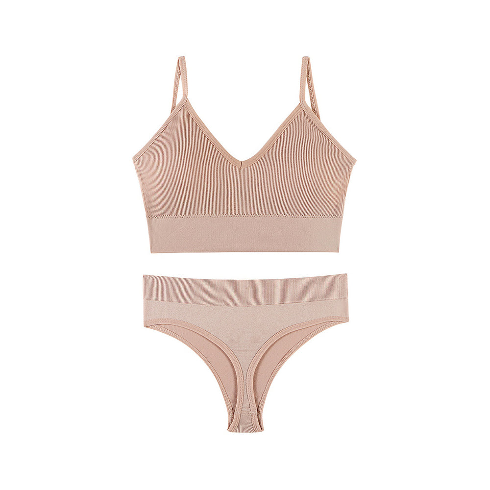 Ensemble soutien-gorge triangle uni sans couture Utoyup®