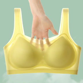 Halter Bras for Women Women Ultra Thin Ice Silk Bra Comfortable Plus Size  Seamless Wireless Sports Bra with Removable Pads (Yellow, XXXXL) :  : Clothing, Shoes & Accessories