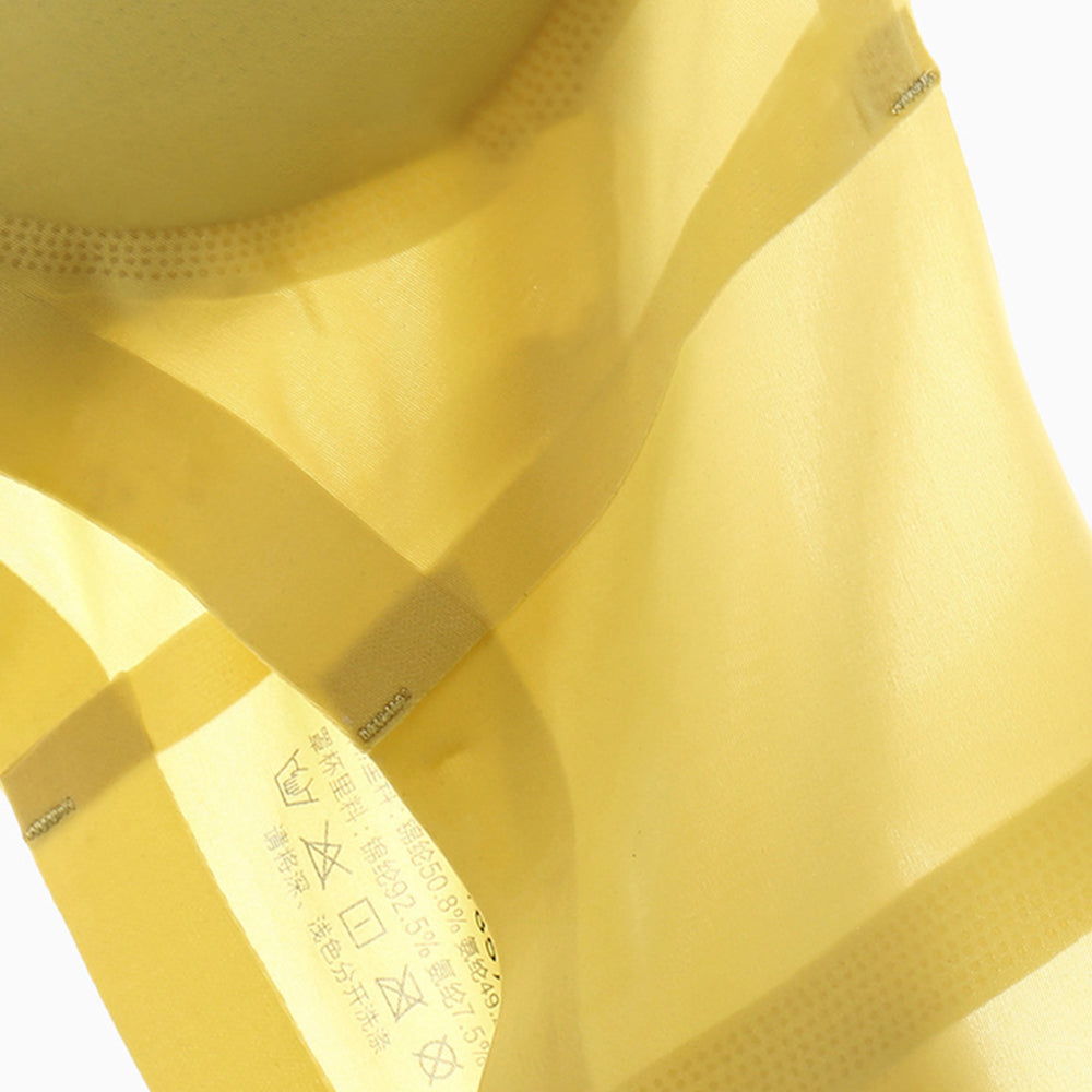 2023 Summer Seamless Ultra-Thin Large Size ice Silk Comfort Bra Breathable  Seamless Ultra-Thin ice Silk Bra Women's Seamless Bra Yellow