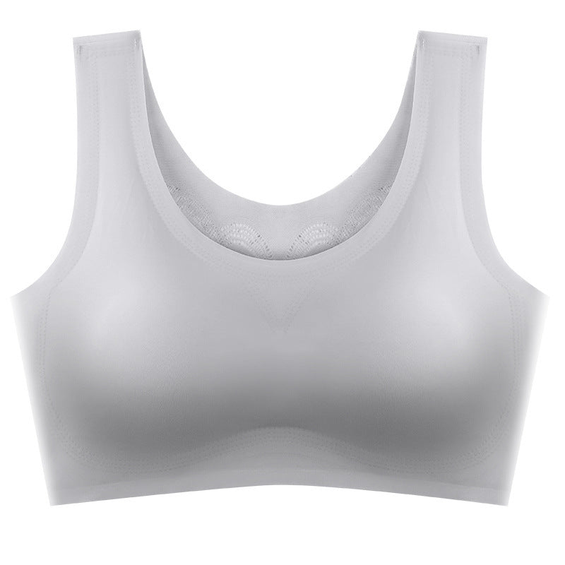 EHQJNJ Cotton Sports Bras for Women Plus Size Women's Comfortable Summer  Ice Silk Large Butterfly Back Large Chest Show Small No Steel Ring Bra
