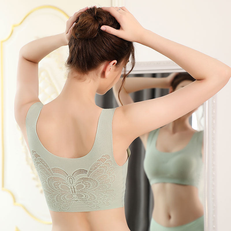 Ultra-Thin Plus Size Ice Silk Comfort Bra,Breathable Butterfly