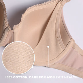 Utoyup® Women Nursing Bras Front Buckles Cotton Bras For 34B to 42H