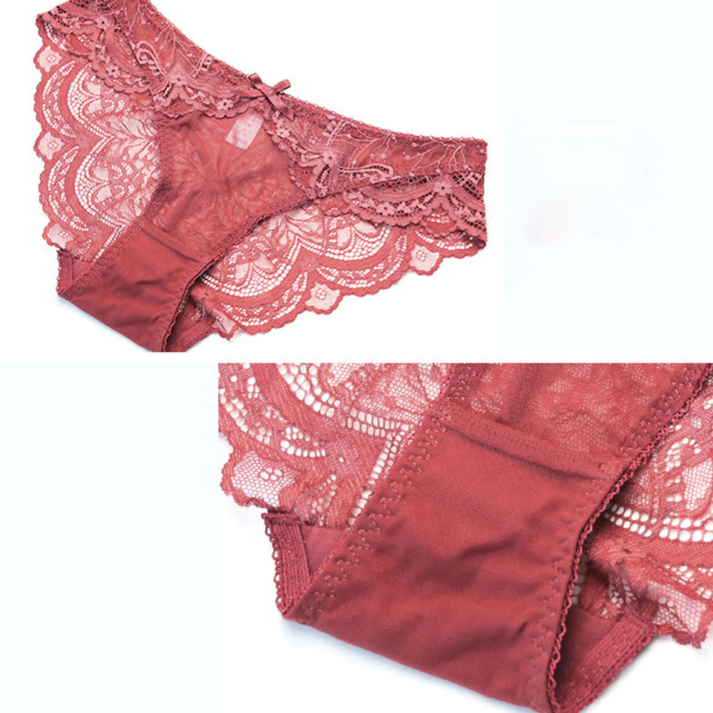 Sexy French Transparent Lace Bra And Panty Set