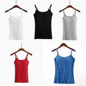 Utoyup® Tank With Built-In Bra With Adjustable Straps
