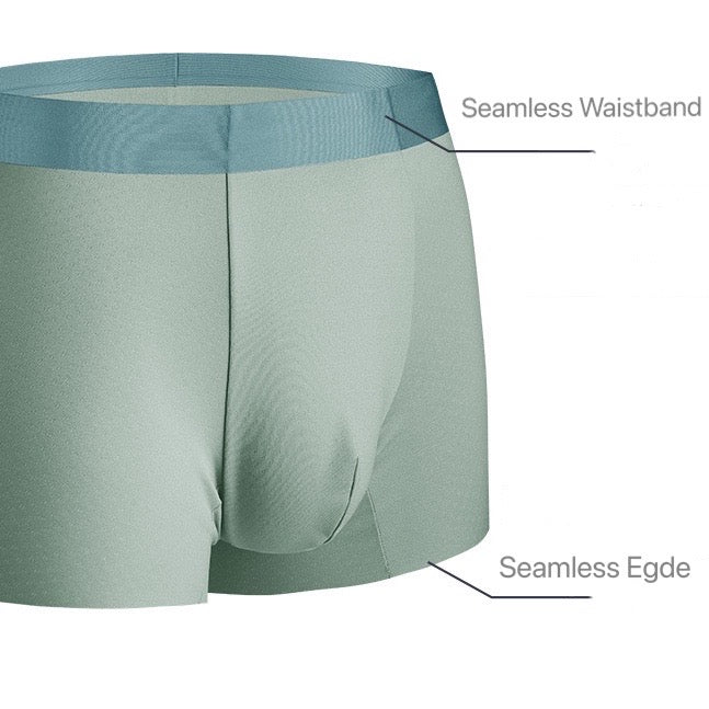 Men's Patterned Ultra Thin Ice Silk Second-skin Trunks (4-Pack)