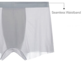 Men's Striped Seamless Ice Silk Second-skin Trunks (4-Pack)