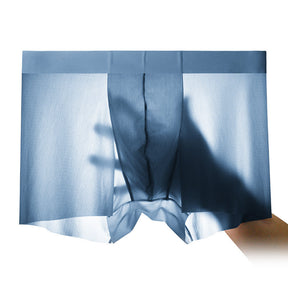 Men's Striped Seamless Ice Silk Second-skin Trunks (4-Pack)