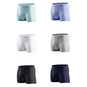 Men's Dual Pouch Ice Silk Trunks (6-Pack)